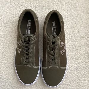 True Religion Bellamy Mens Canvas Sneakers, 10, New